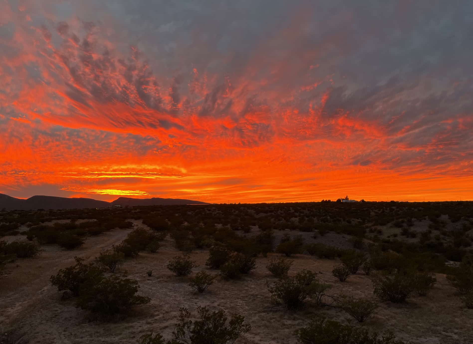 sunset at Desert View RV Park, Elephant Butte NM